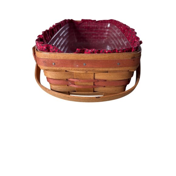 Vintage 1991 Longaberger Rectangle Basket with Double Swing Handles - Picture 3 of 13